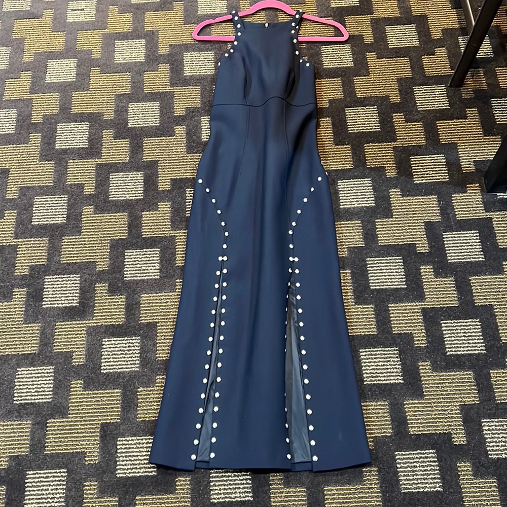 Cinq a sept navy gown
